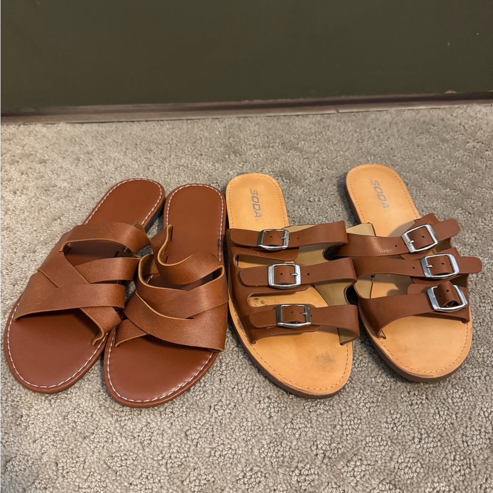 Soda Brown Women's Sandals